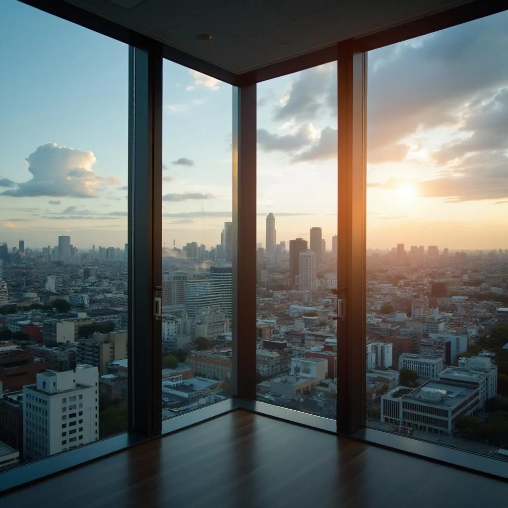 Vista de la ciudad de Buenos Aires desde las oficinas de FinanzasArg